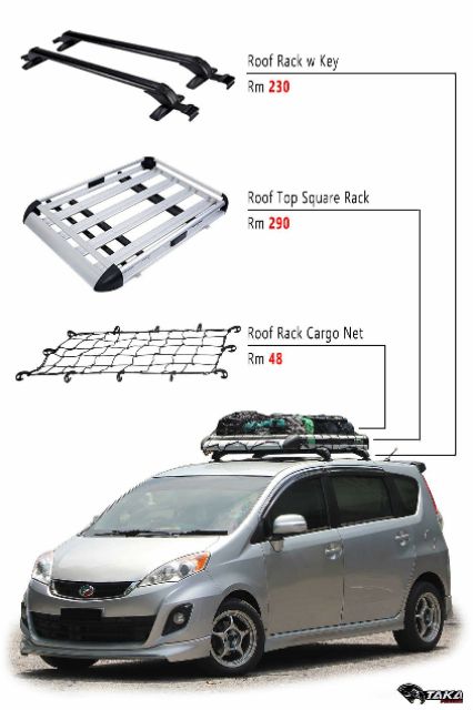 Car Roof Square Rack Aluminium | Shopee Malaysia