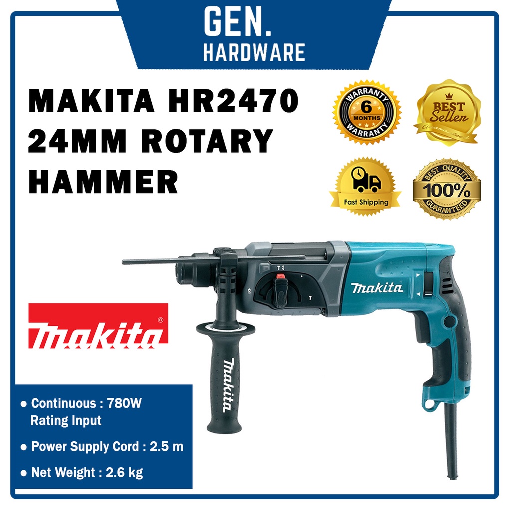 Makita 24mm best sale rotary hammer hr2470