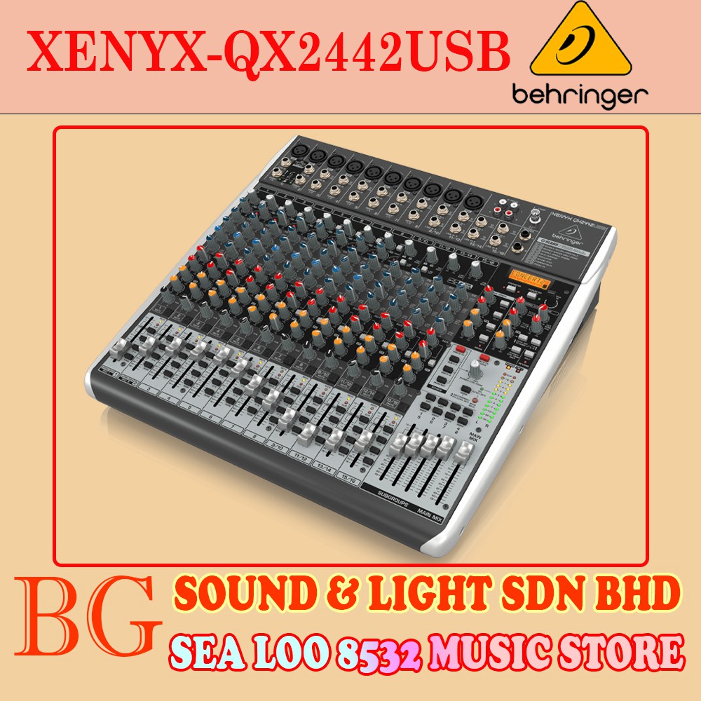 BEHRINGER XENYX QX2442USB / XENYXQX2442USB 24 INPUT 2/2BUS MIXER WITH