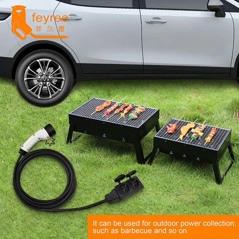 feyree Electric Car Side Discharge Plug EV Type2 16A Charger Cable with ...