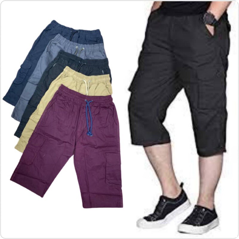 3 Quarter Cargo Pants Six Pockets (Cutting Fit) Shopee Malaysia