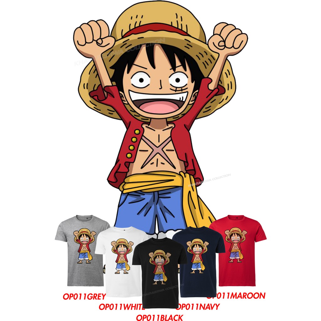 **READY STOCK**ONE PIECE LUFFY Printed Graphic Short Sleeves T-Shirt ...