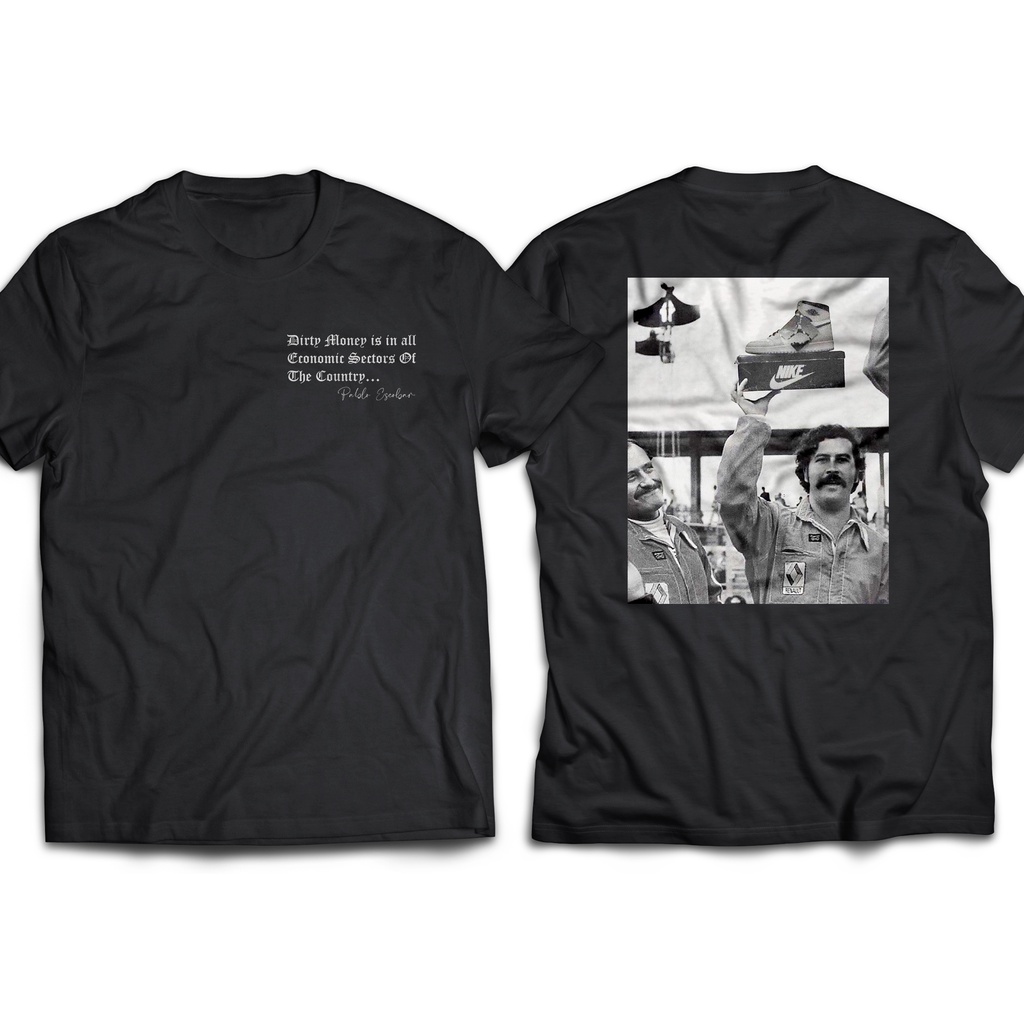 [Ready Stock XS-8XL] Pablo Escobar Sneakers Short Sleeve Casual Graphic ...
