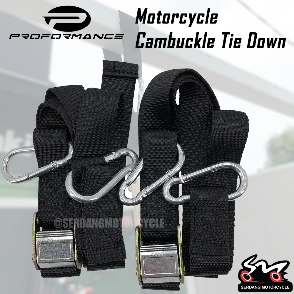 Heavy Duty Motorcycle Handlebar Tie Down Strap With Cam Buckle – For Dirt Bikes