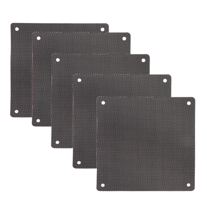 PC-stoffilterset – 5 Stuks 120x120 Mm, Magnetisch Nylon Gaas, Stofdicht En Eenvoudig Te Monteren Voor Computerbehuizing