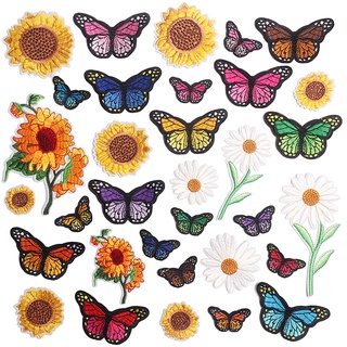 Monarch Butterfly Patches (5 Pack) Insect Iron On Patch Appliques