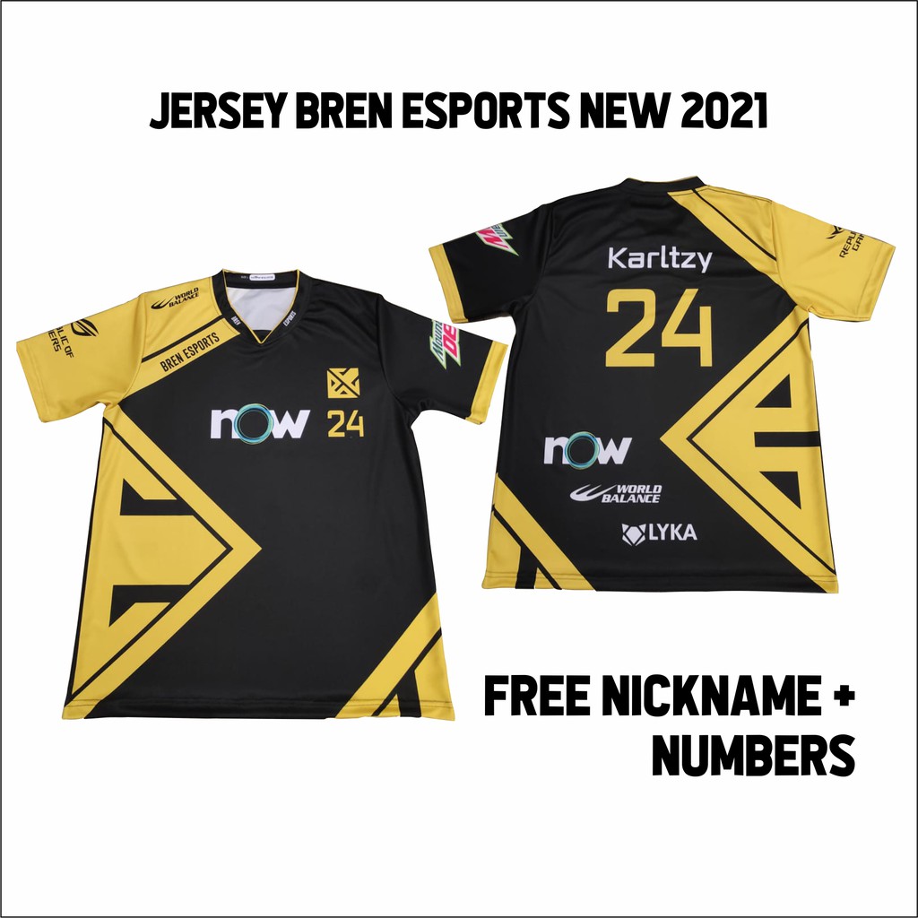 Bren ESPORTS BLACK 2021 GAMING Shirt JERSEY Shopee Malaysia