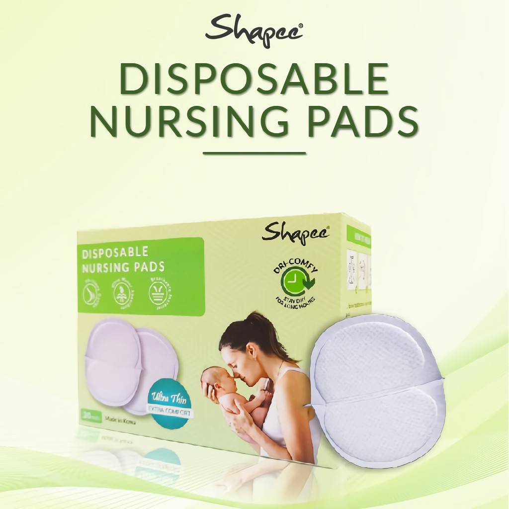 Shapee Disposable Nursing Pads (30 Pcs) Ultra Thin Extra Comfort ...