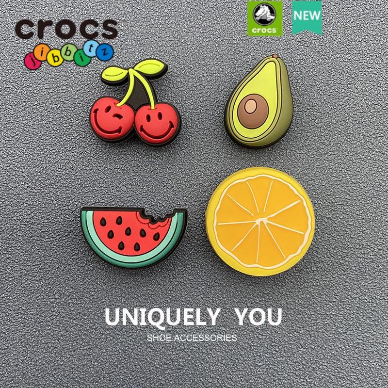 crocs/jibbitz charms Watermelon Lemon Cartoon Pattern crocs Shoe