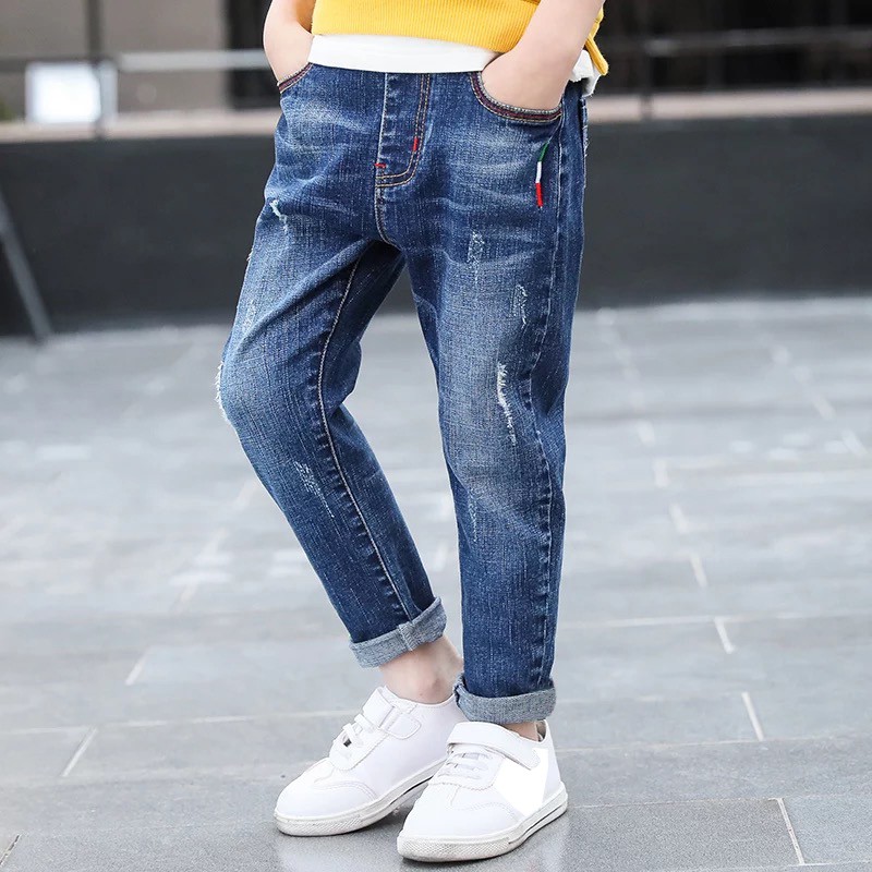 IENENS Kids Boys Clothes Jeans Bottoms Children Fashion Boy Denim