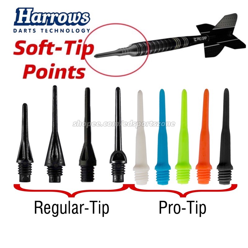 Harrows Darts Soft Tip Softip Pro Tip Point Pointers [30 Pcs @ 50