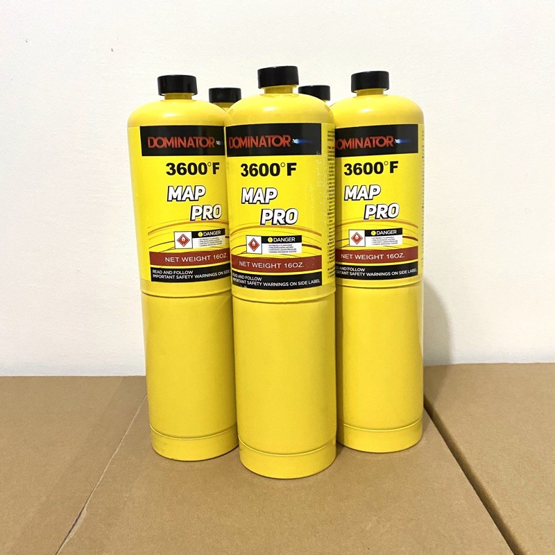 DORMINATOR Mapp Gas Cylinder 16oz./453.6g for MAPP GAS & OXYGEN BRAZING ...