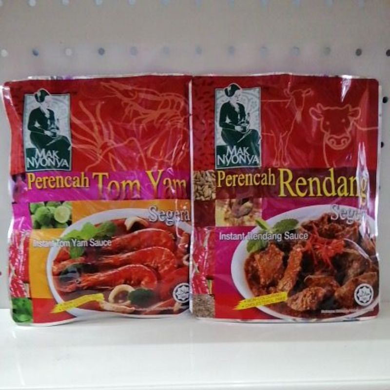 Perencah Tom Yam Perencah Rendang Mak Nyonya Instant Paste Tomyam And Rendang Shopee Malaysia