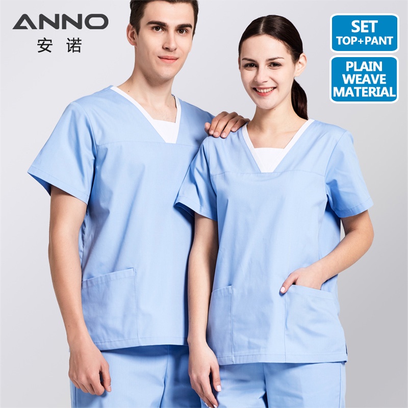 Anno Blue Medical Scrubs Clothing Hospital Uniform Dental Hospital Uniform Clothing Dress Shirt