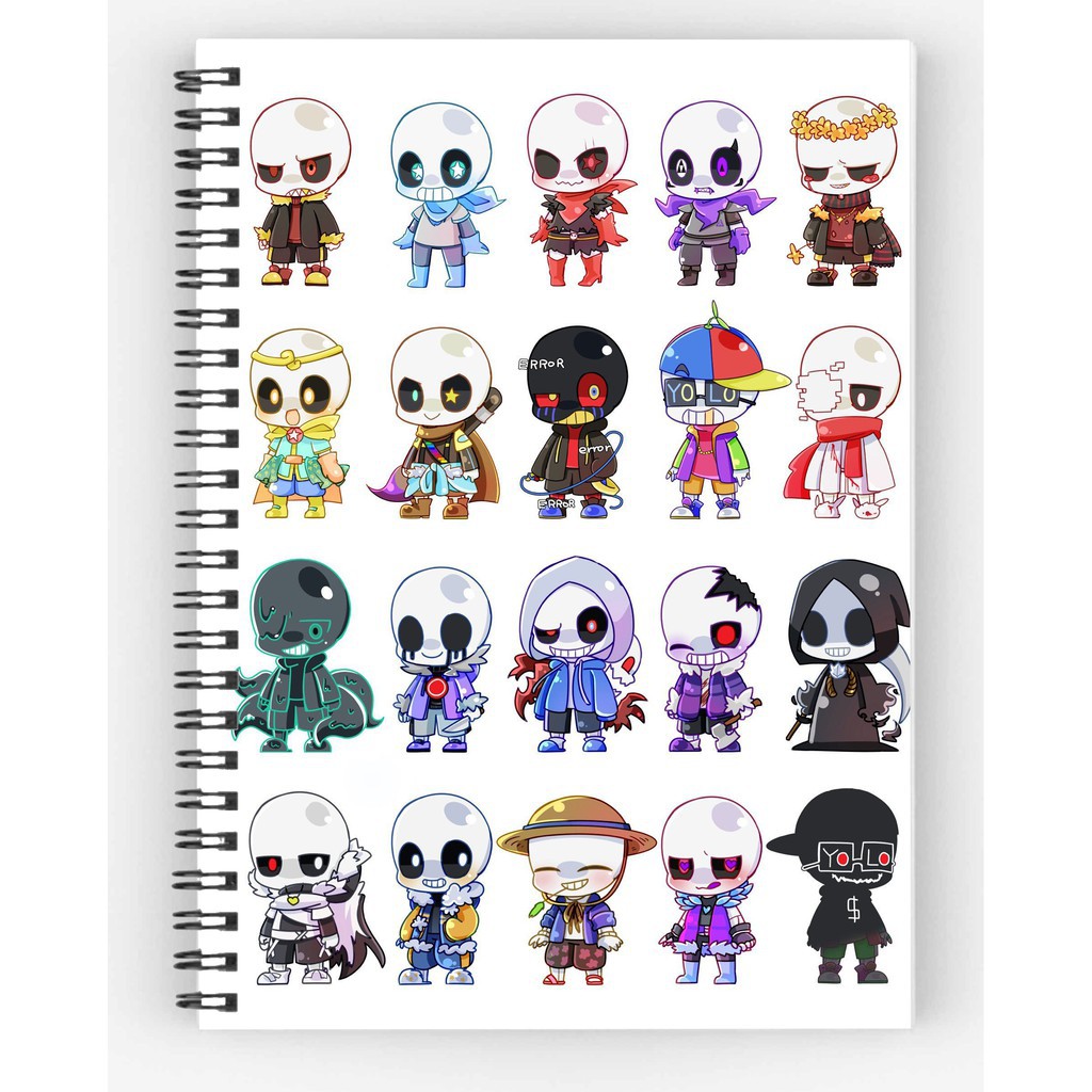 Notebook undertale ink sans error sans Spiral Book M1369 | Shopee ...