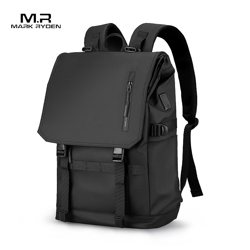 MARK RYDEN Large Capacity Laptop Bag Man Women USB Design Black Backpack Travel School Bags 15.6 Shopee Malaysia