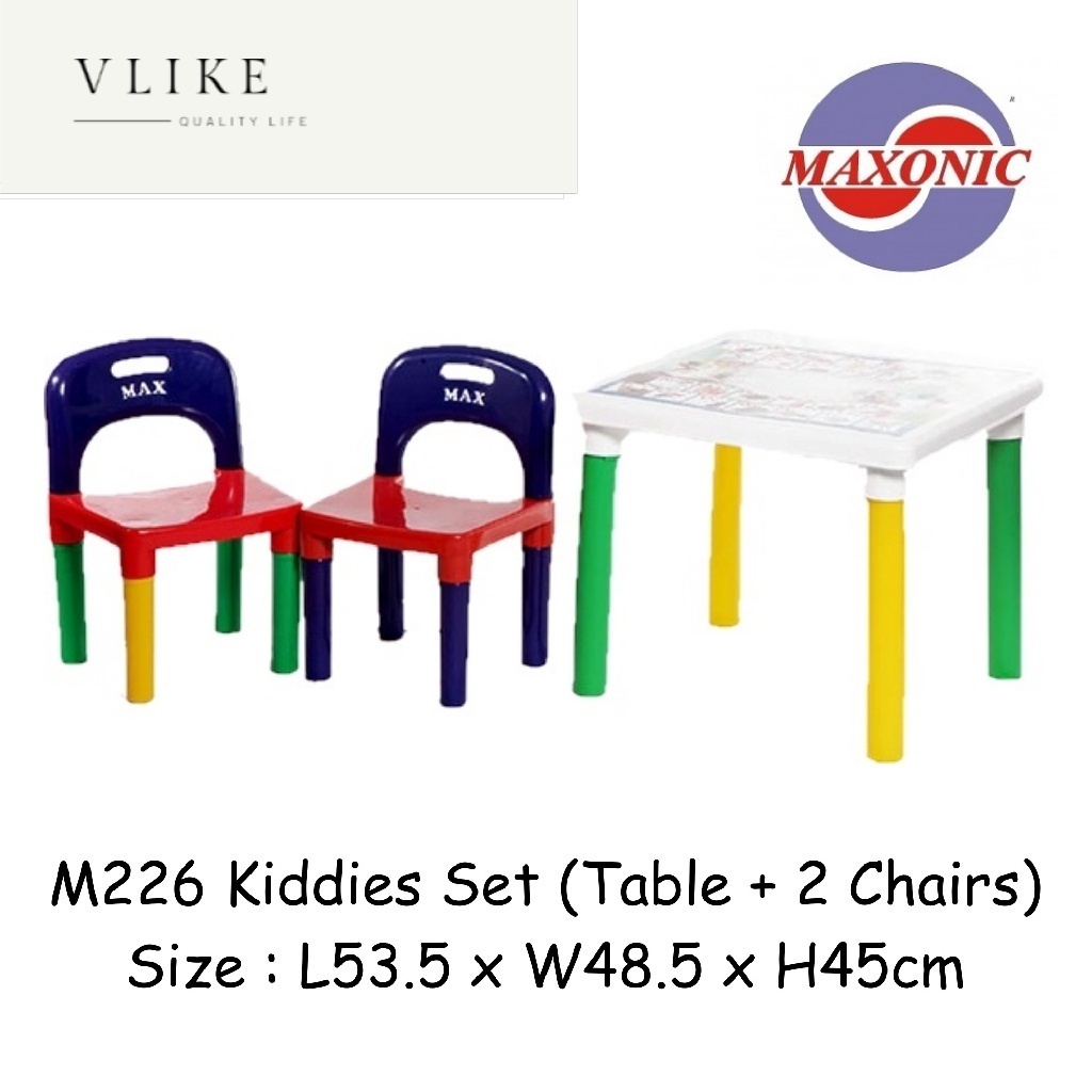 Maxonic Kids Study Table & Chair / ABC Table & Chair / Meja Kerusi