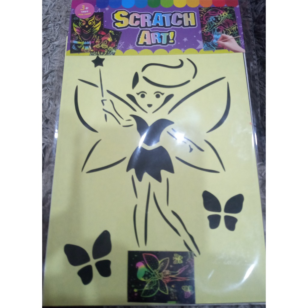 SCRATCH ART REVEAL RAINBOW COLOURS AS YOU DRAW Shopee Malaysia