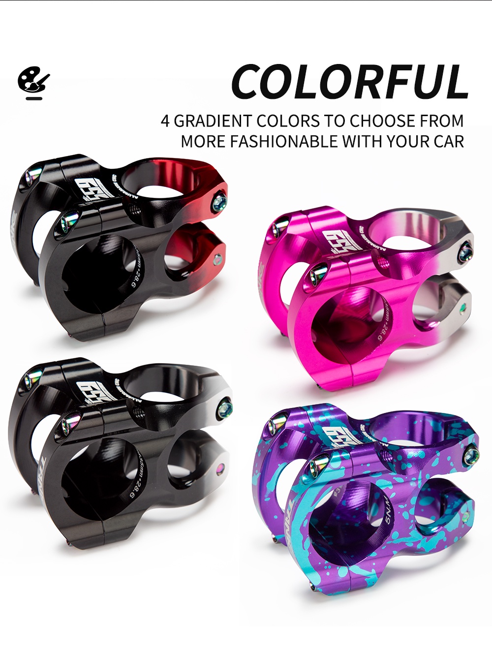 TANKE 559 gradient color MTB bicycle stem 31.8mm handlebar PROHONSUN ...