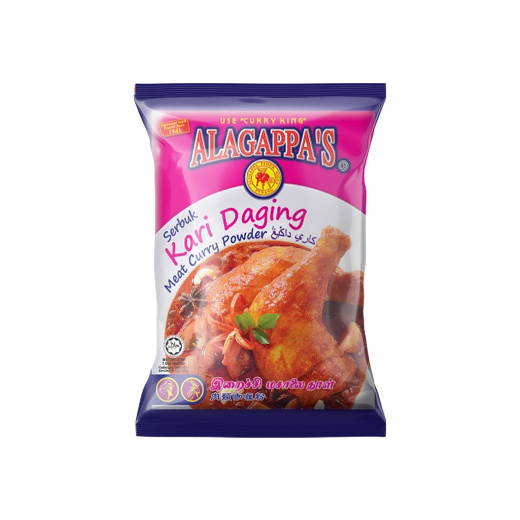 Alagappa's Serbuk Kari Ayam and Meat Curry Powder 250 gram pouch from Shopee Malaysia