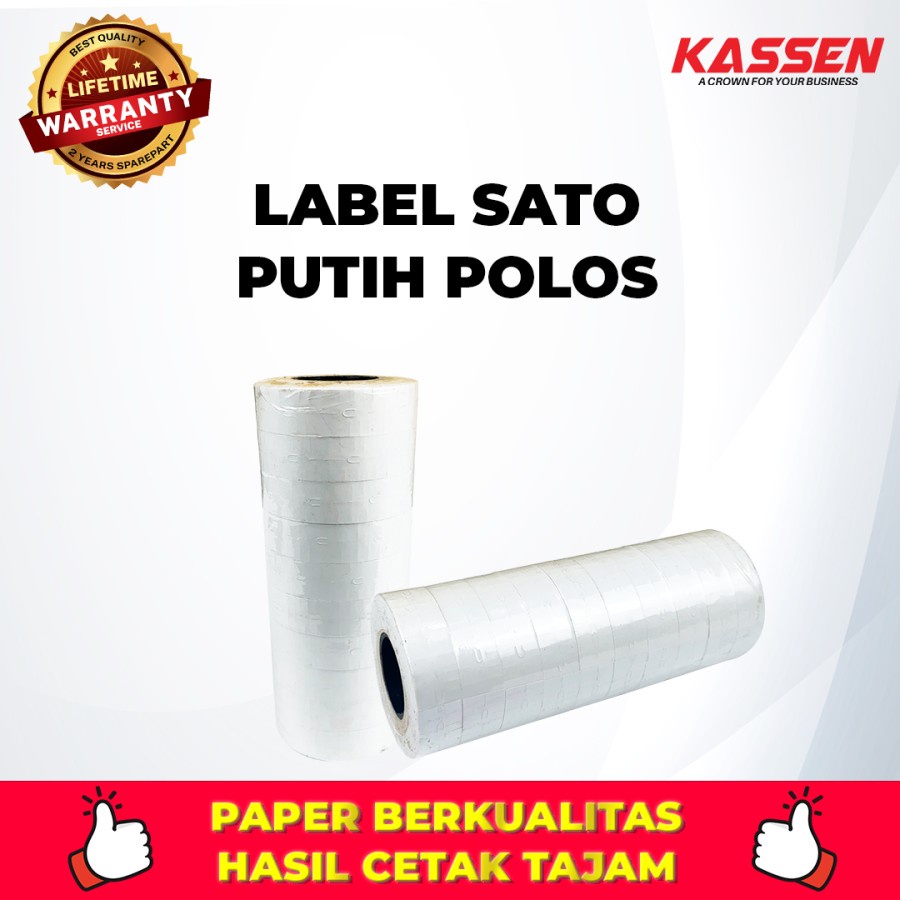 PLAIN WHITE SATO LABEL | Shopee Malaysia