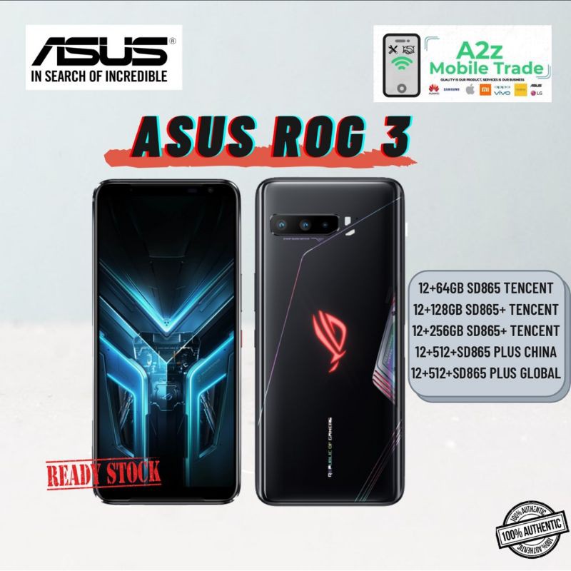 ASUS ROG PHONE 3 ✓SHIP NEXT DAY✓ [NEW ORIGINAL SET WITH ONE YEAR WARRANTY]|  12GB RAM +128GB/256GB/512GB STORAGE | Shopee Malaysia