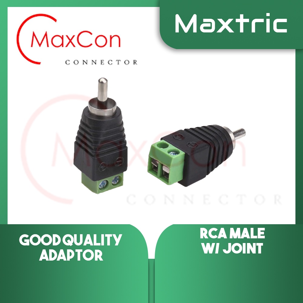 Maxcon RCA MALE w/ Joint Adaptor / w/ Wire Cable Adaptor - ER-593 ...