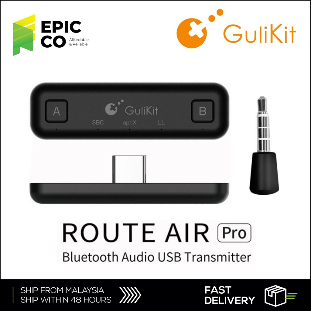 Gulikit Route Air Pro l Bluetooth Audio Transceiver for Nintendo Switch Switch Lite l PS4 l PC