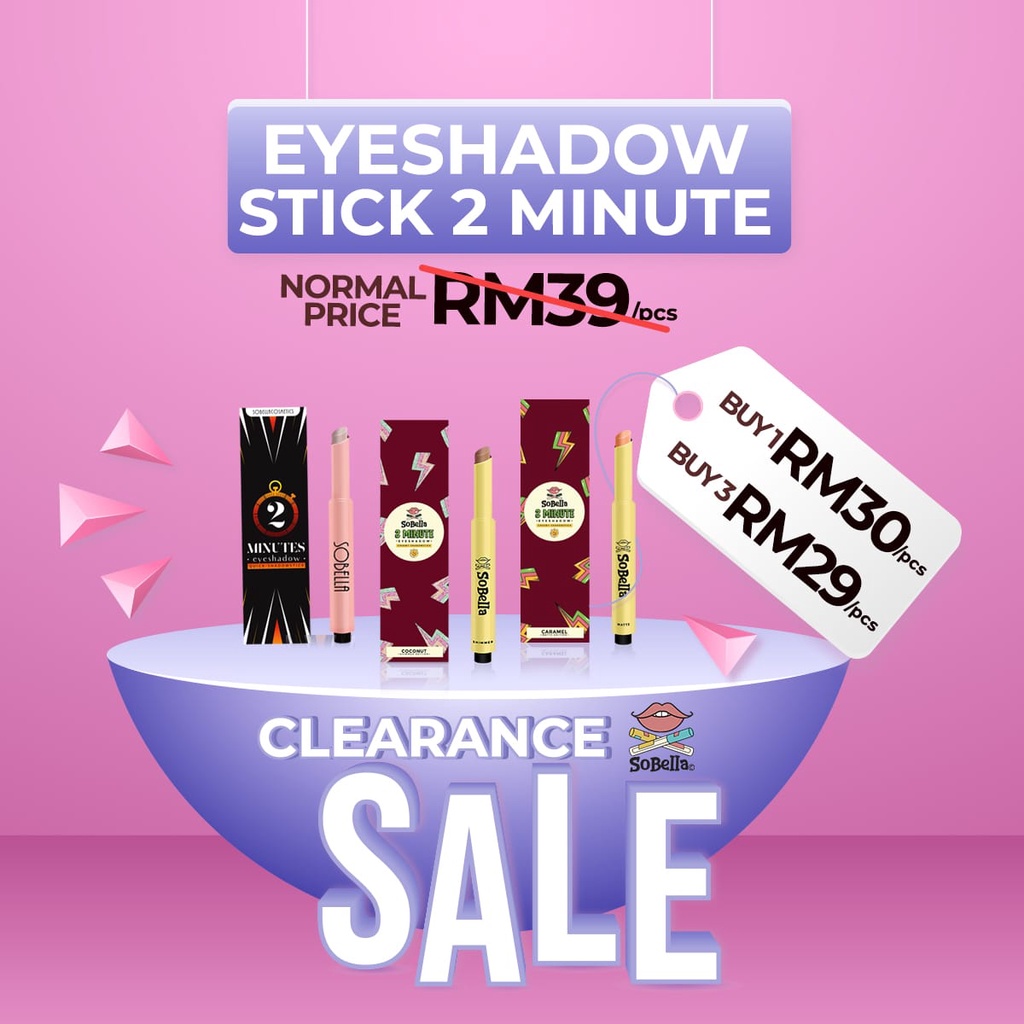 SOBELLA EYESHADOW 2minute STICK Palleted Matte shimmer long lasting