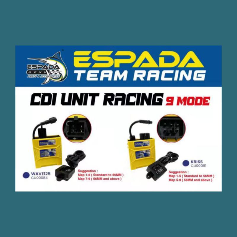 KRISS 1 /WAVE125 CDI UNIT RACING ESPADA 9 MODE | Shopee Malaysia