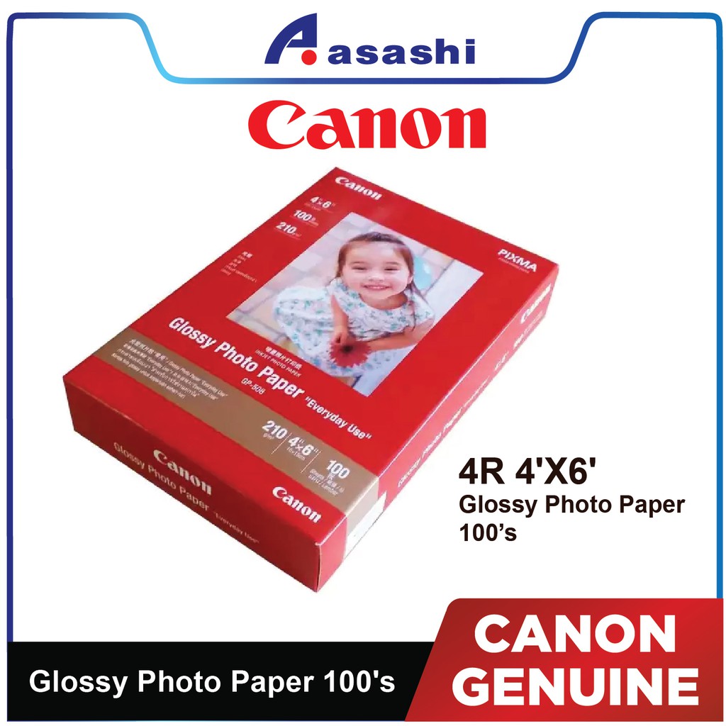 Canon GP508 4R 4'X6' Glossy Photo Paper 100's Shopee Malaysia