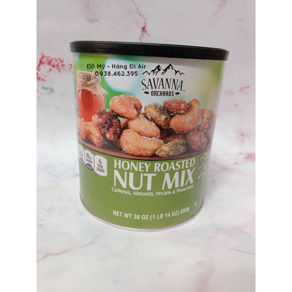 Savanna Orchards, HOney Roasted Nut Mix, Cashew, Almonds, Pecans