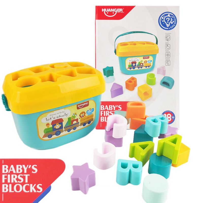 Huanger Happy World Baby First Blocks Learning Shape | Shopee Malaysia