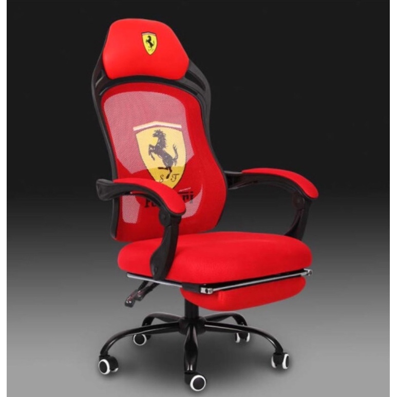 FERRARI ADJUSTABLE OFFICE CHAIR GAMING CHAIR RED model 44038 Shopee Malaysia