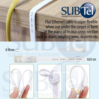 SENTEC CAT6 Network Cable Flat Patch Cord LAN Gigabit Ethernet 10G RJ45 ...