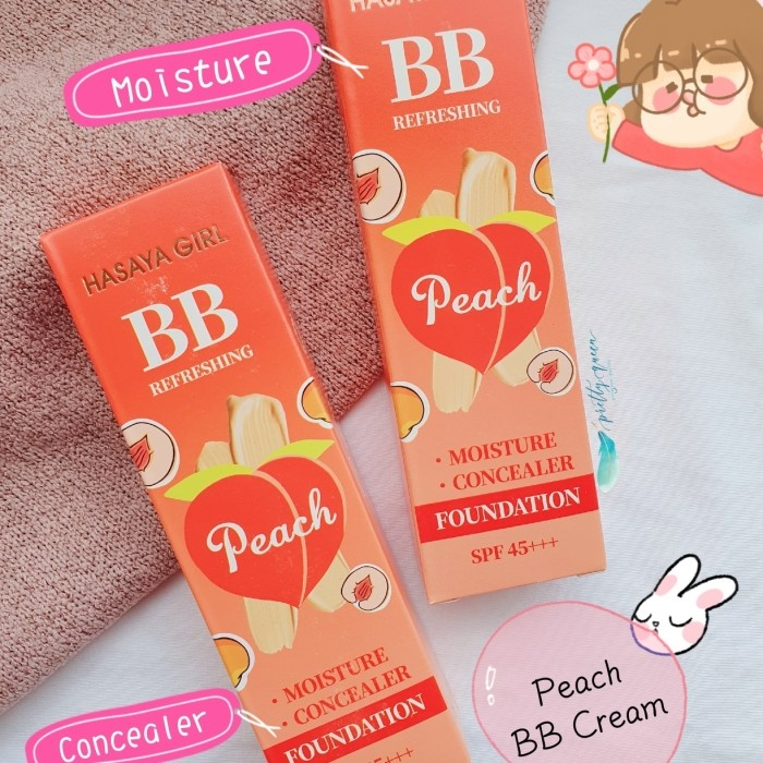 Hasaya Girl Peach Foundation BB Cream Refreshing Moisturising Shopee
