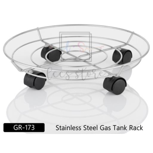Stainless Steel Gas Tank Rack/Trolly With Wheels/Troli Gas | Shopee ...