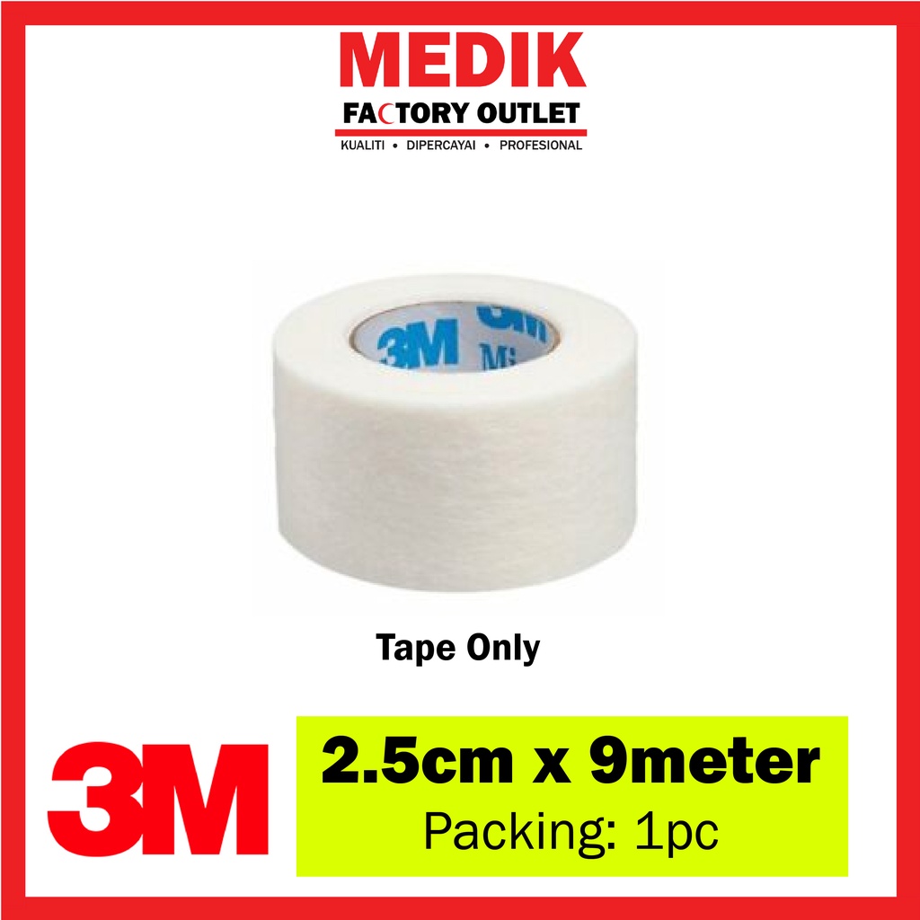 3M Micropore Surgical Tape 1.25cm X 9.1m / 2.5cm X 9.1m (1Roll ...