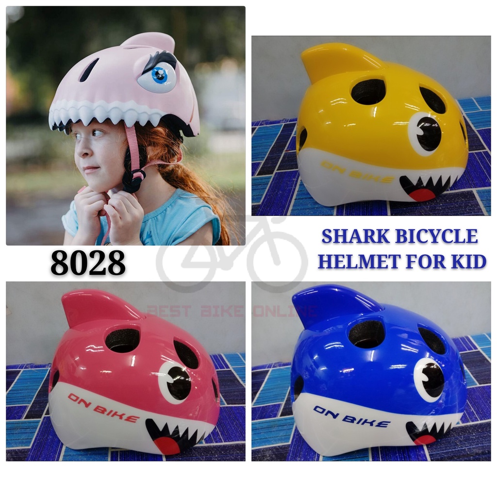 READY STOCK 🌟 😊👍 CUTE BABY SHARK HELMET SHARK BICYCLE HELMET FOR KID