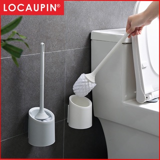 Silicone Toilet Brush With Holder - 36.5cm Deep Cleaner Toilet