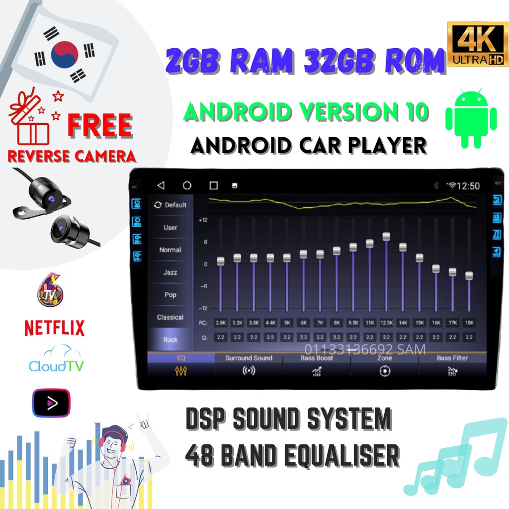 9/10.1" IPS ANDROID CAR PLAYER/ BUILT IN DSP 48 EQUALIZERS / 4K ULTRA