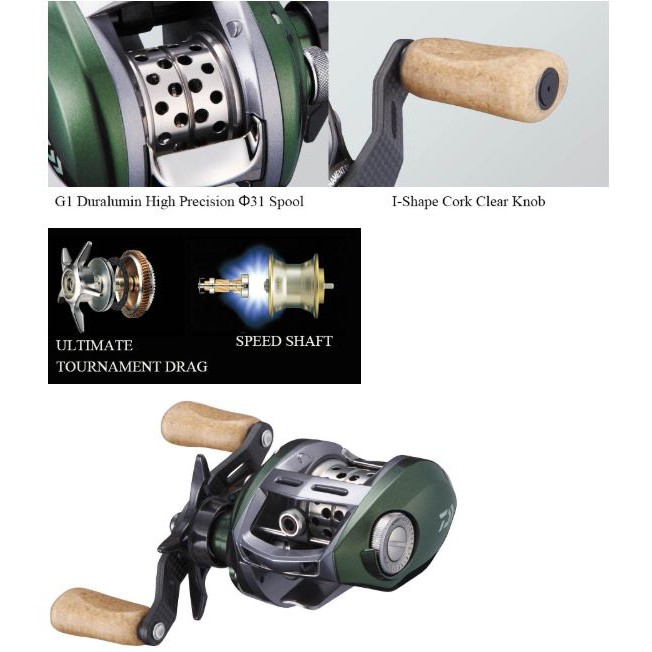 Daiwa Reel Daiwa Alphas Air Stream Custom 7.2L 7.2R Bait Casting Reel Made  in Japan