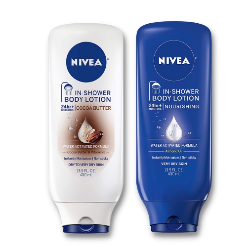 NIVEA Nourishing InShower Body Lotion Almond Oil Cocoa Butter Non