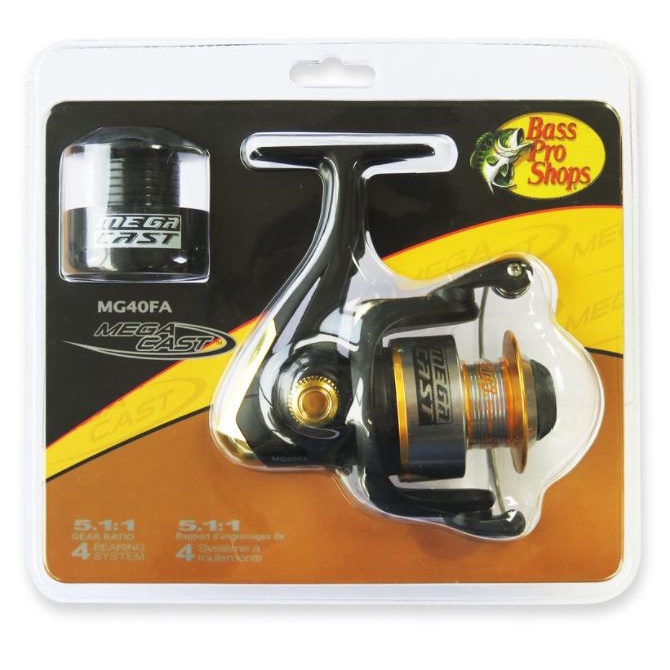 BASS PRO SHOPS fishing reel MEGA CAST MG10FA / MG20FA / MG30FA / MG40FA