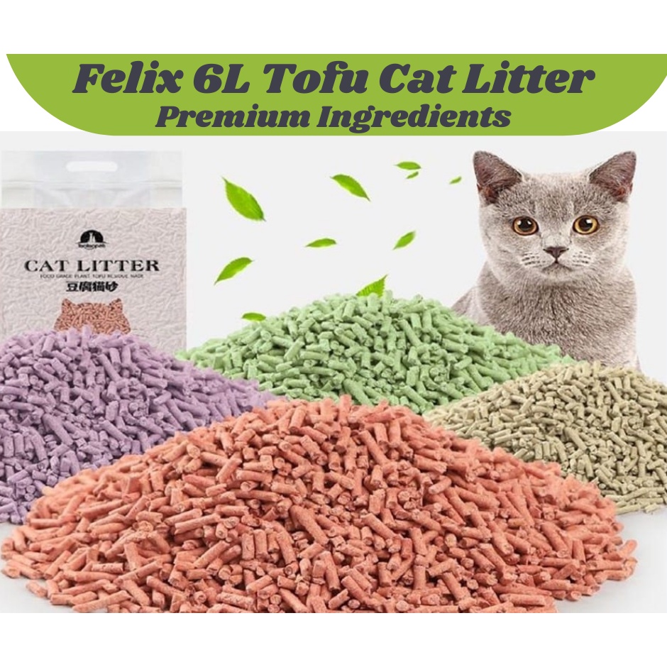 Felix Premium Super Clumping Tofu Cat Litter Sand Pasir Kucing Wangi Tofu Cat Toilet Shopee