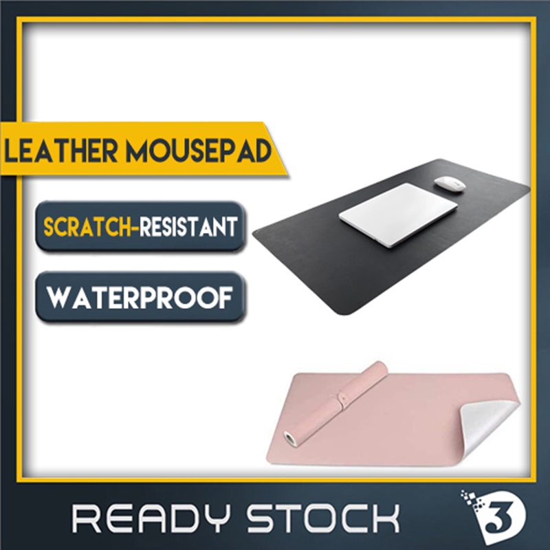 New 2023 Large Leather Mousepad Keyboard Matte Antislip Suede Backing