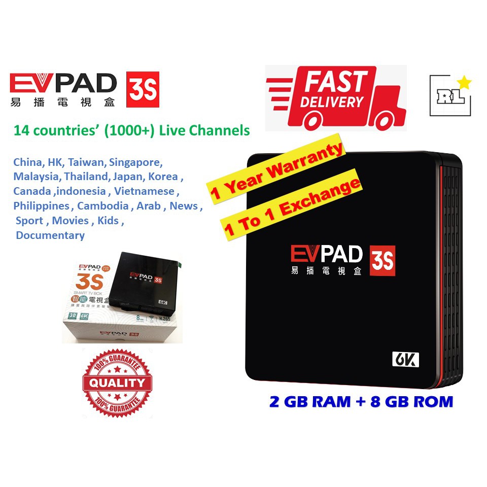 EVPAD 3S TV Box (2GB + 8GB) | Shopee Malaysia