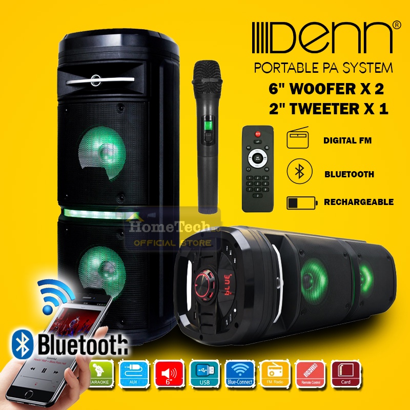 Denn SE-606UR AC/DC Portable Speaker PA System (1 Handheld