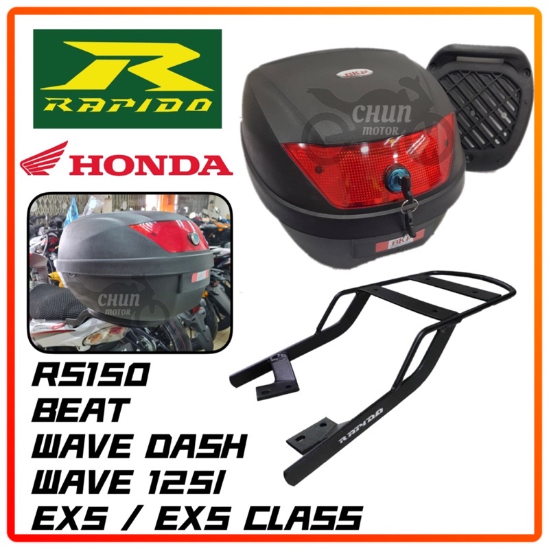 HONDA MOTORCYCLE BKP BOX MONOLOCK + RAPIDO MONORACK / V RACK MOTOR FOR ...