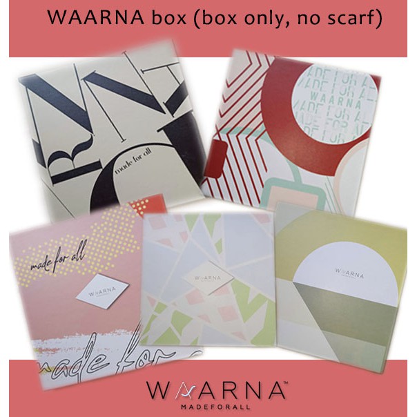 WAARNA SCARF BOX | KOTAK TUDUNG WAARNA ( box only ) | Shopee Malaysia